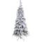 7ft. Pre-Lit Flocked Montana Down Swept Spruce & Pinecones Artificial Christmas Tree with Clear LED Lights